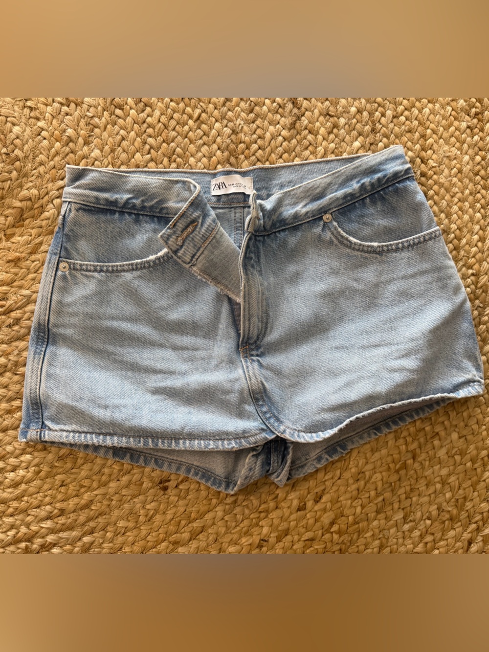 Zara Light Blue Denim Jean Shorts